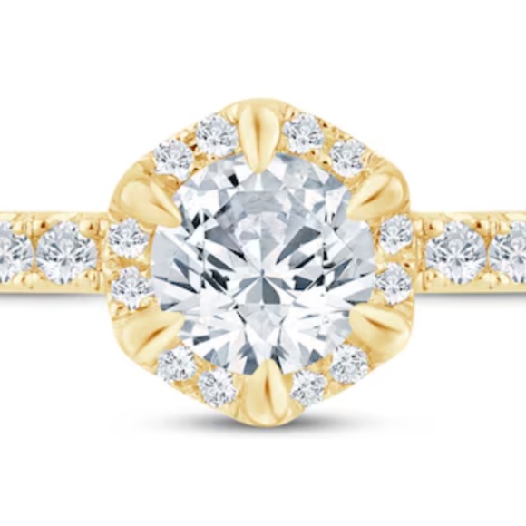 Now + Forever Round-Cut Diamond Halo Engagement Ring